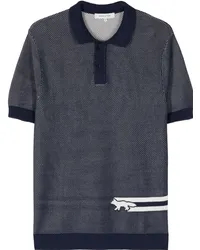 Kitsuné Poloshirt mit Fox-Motiv Blau