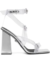 Versace Medusa Sandalen mit Schleife Silber