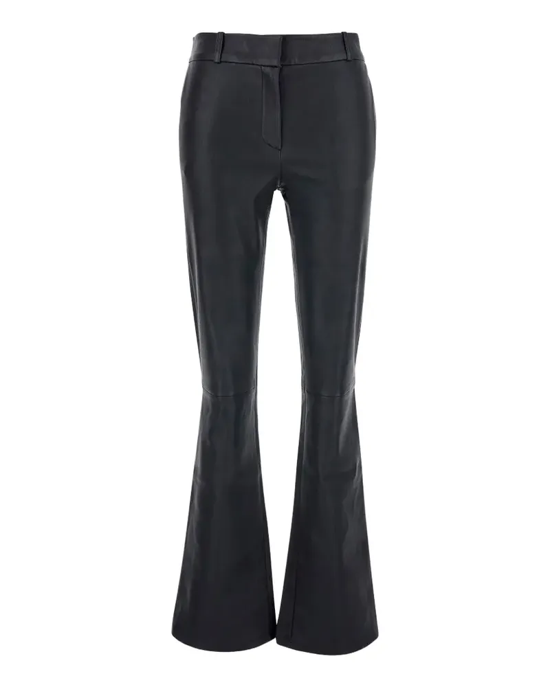 Arma leather flared trousers - Schwarz Schwarz