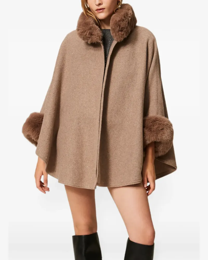 Twin-Set Gewebtes Cape - Nude Nude