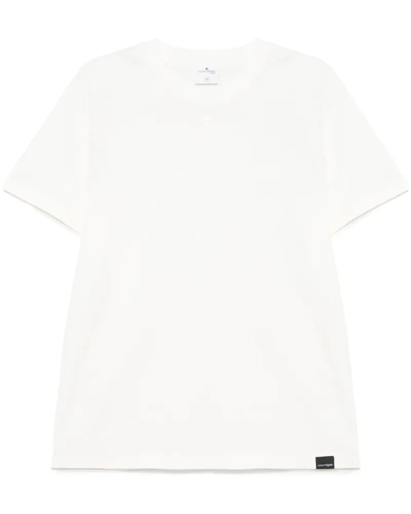 Courrèges T-Shirt mit AC-Print - Weiß Weiß