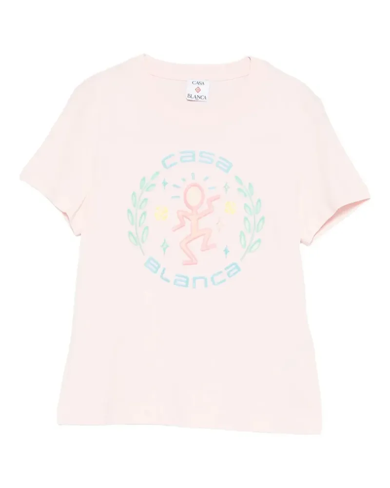Casablanca Paris Kurzärmeliges T-Shirt - Rosa Rosa