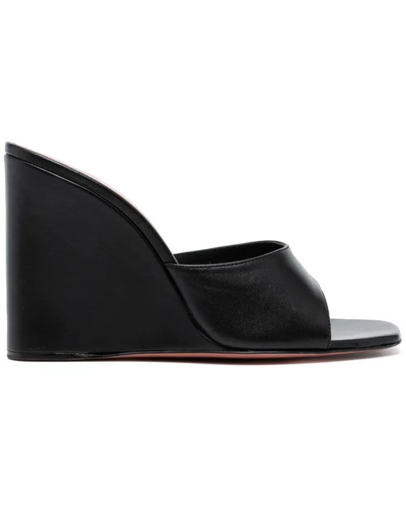 Amina Muaddi Lupita Wedge-Mules 95mm - Schwarz Schwarz