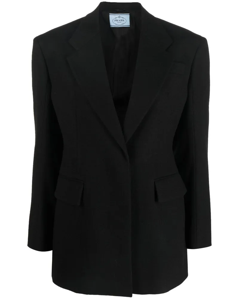Prada Geknöpfter Blazer - Schwarz Schwarz