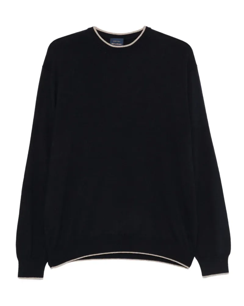 Paul & Shark contrast-trim cashmere sweater - Blau Blau