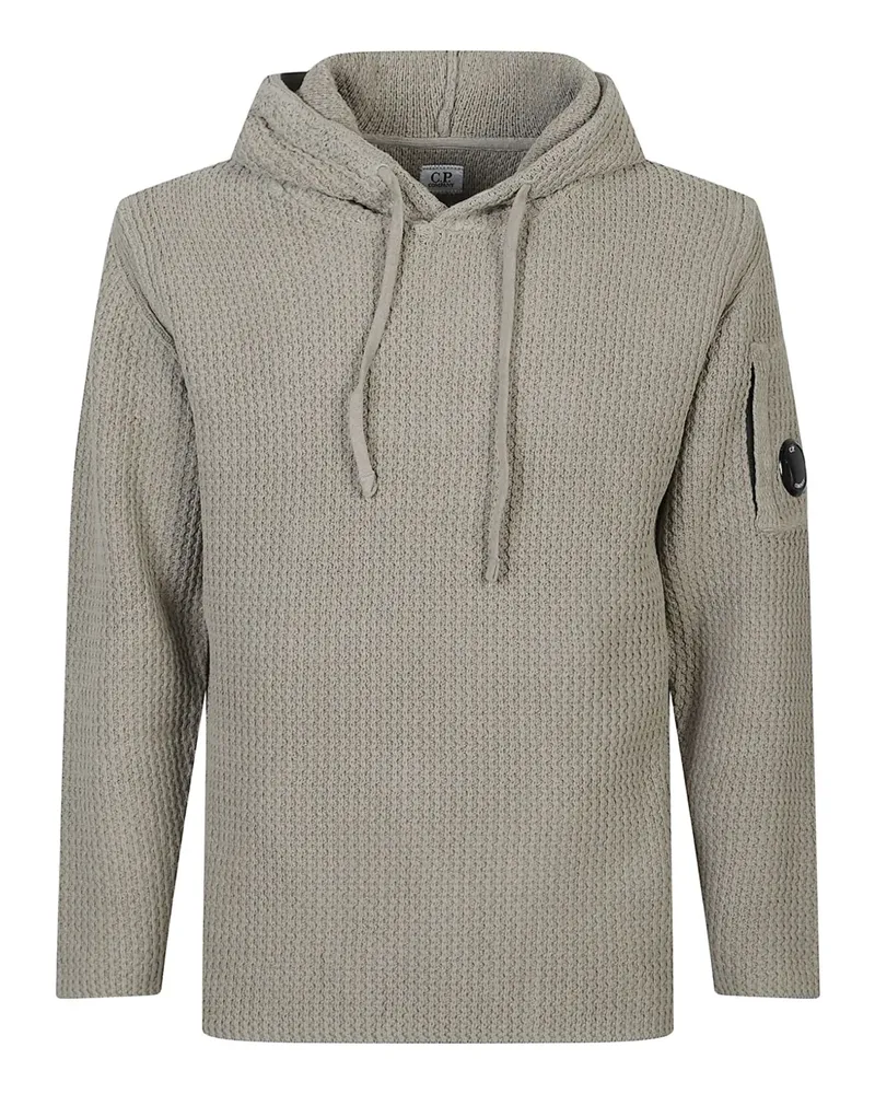C.P. Company Hoodie mit Waffelstrick-Muster - Grau Grau