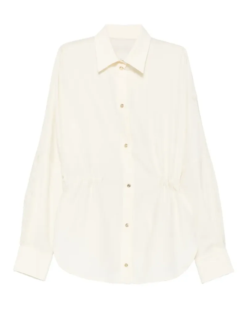 Moncler logo-patch long-sleeve shirt - Nude Nude