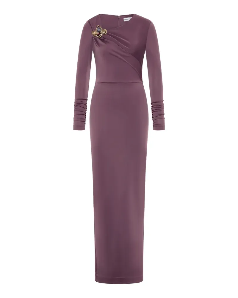 Rebecca Vallance Nala Maxikleid mit Brosche - Violett Violett