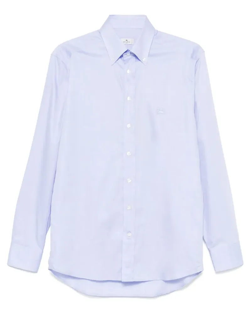 Etro Button-down-Hemd mit Logo - Blau Blau