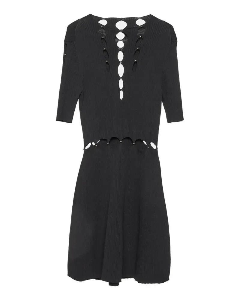 Maje Kleid mit Cut-Out-Perlen - Schwarz Schwarz