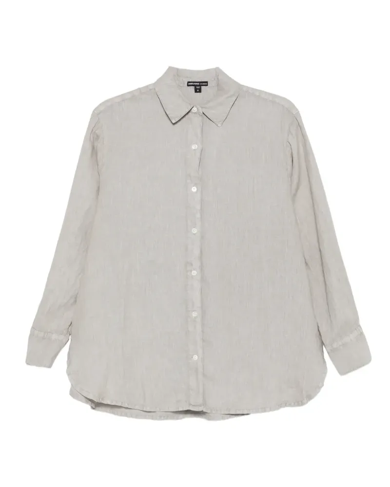 James Perse curved-hem long-sleeve shirt - Grau Grau