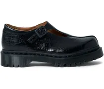 Rejena MJ Schnallenschuhe mit Kroko-Optik - Schwarz