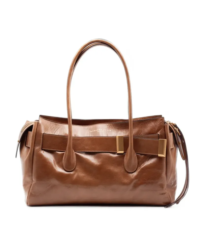 FESTA Milano Emeralda Tote Bag mit Riemen - Braun Braun