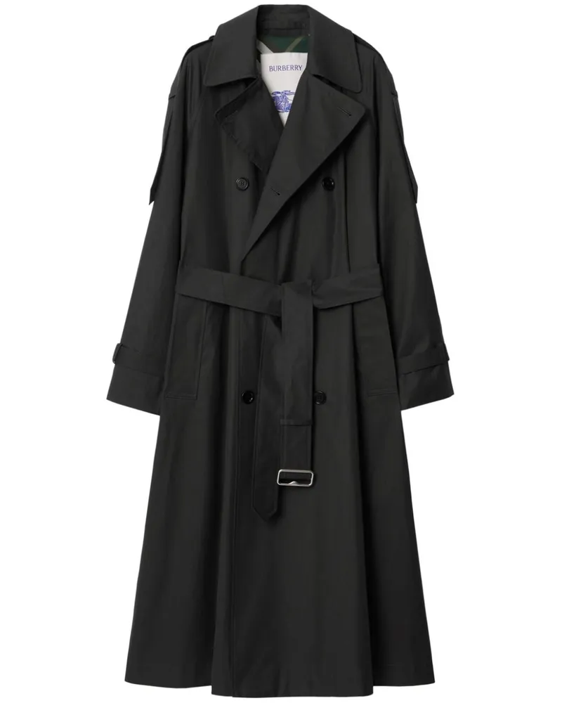 Burberry Langer Trenchcoat mit Gürtel - Schwarz Schwarz