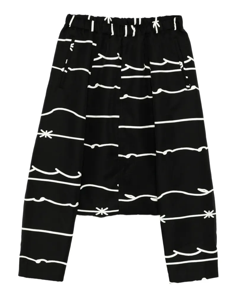 Comme des Garçons Hose mit Print - Schwarz Schwarz