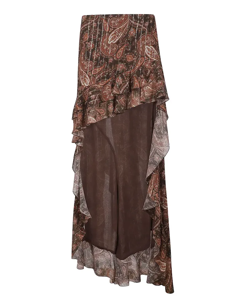 ANDAMANE Camelia ruffled maxi skirt - Braun Braun