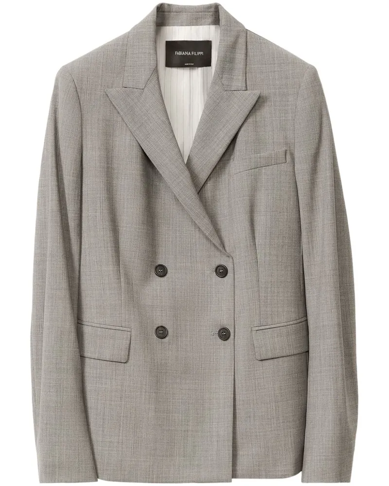 Fabiana Filippi Doppelreihiger Blazer - Grau Grau