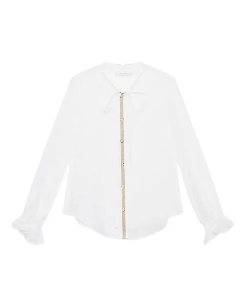 Maliparmi Hemd mit Krawatte - Weiß Weiß