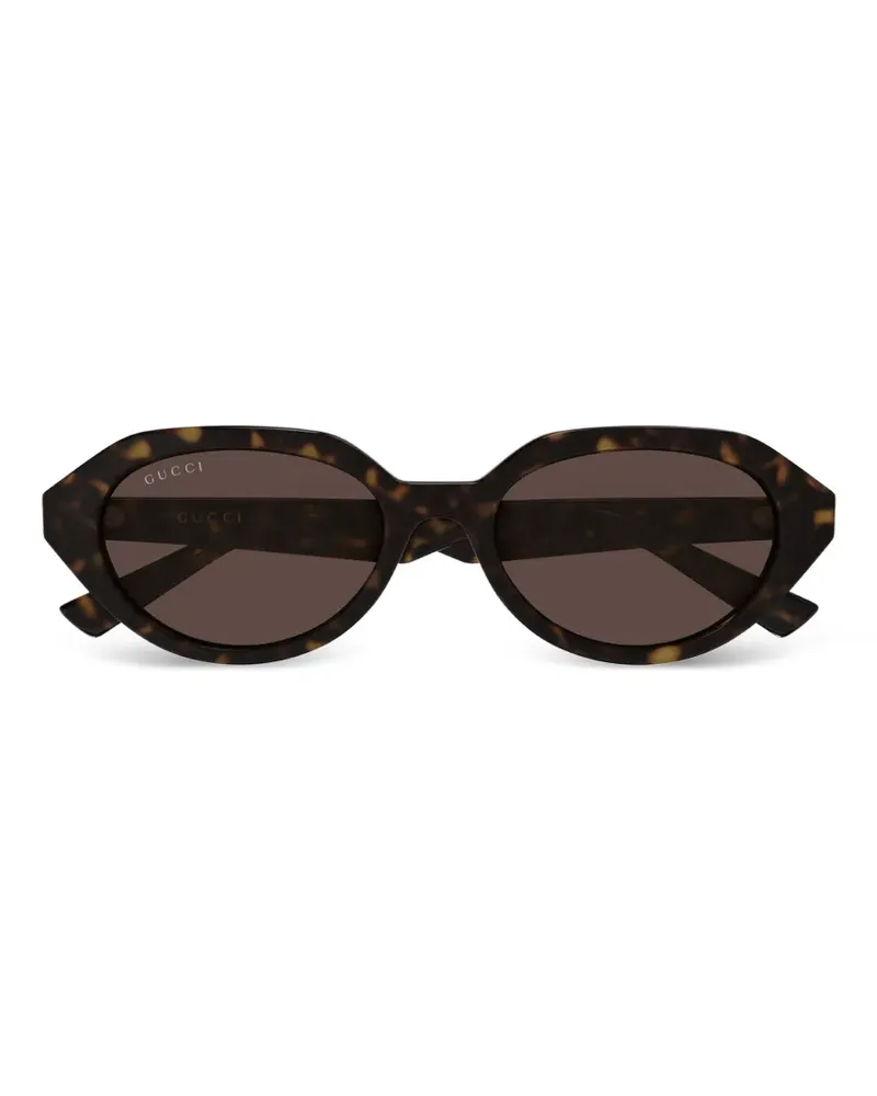 Gucci oval-frame sunglasses - Braun Braun