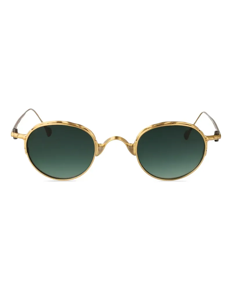 Yohji Yamamoto Sonnenbrille mit rundem Gestell - Gold Gold