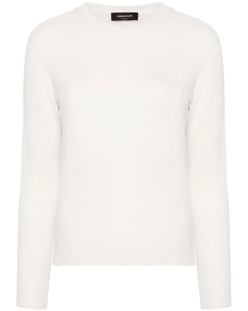 Fabiana Filippi Kaschmirpullover mit rundem Ausschnitt - Weiß Weiß