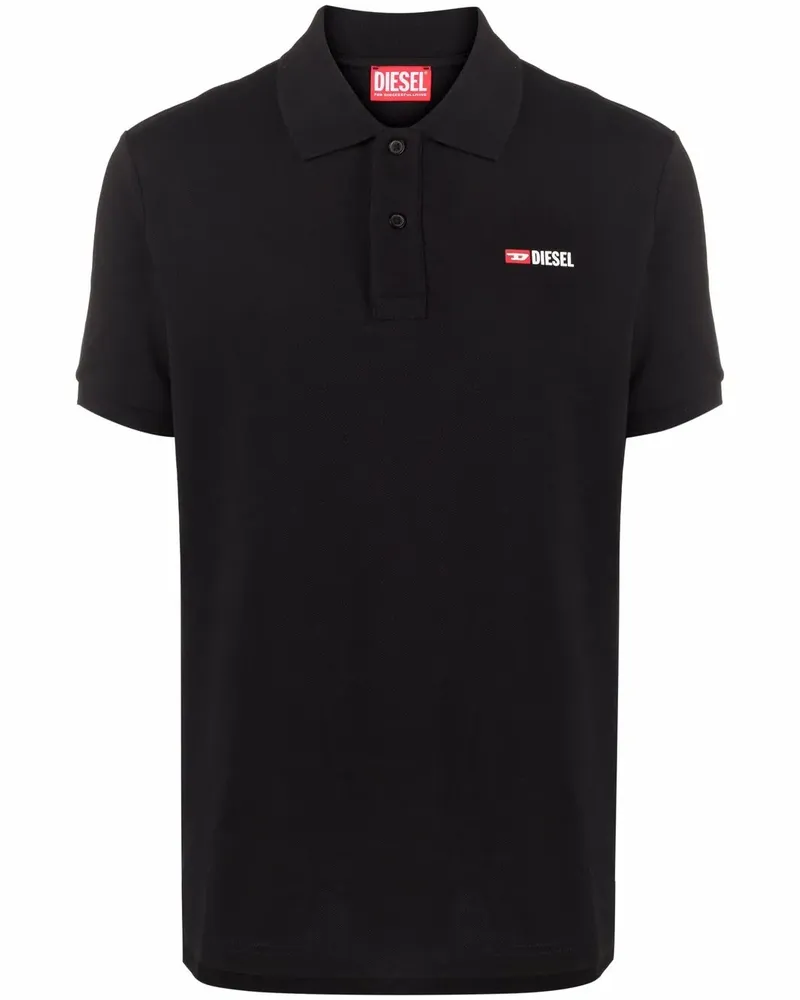 Diesel T-Smith-Div Poloshirt aus Baumwolle - Schwarz Schwarz