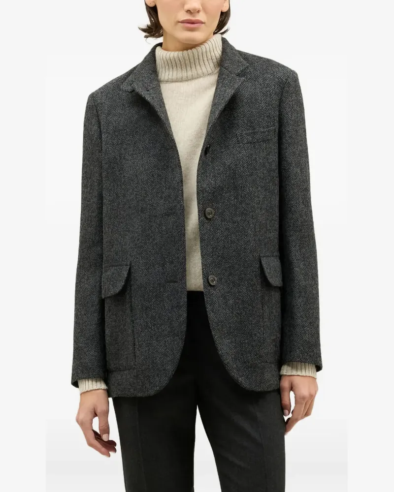Boglioli herringbone patch-pocket coat - Grau Grau