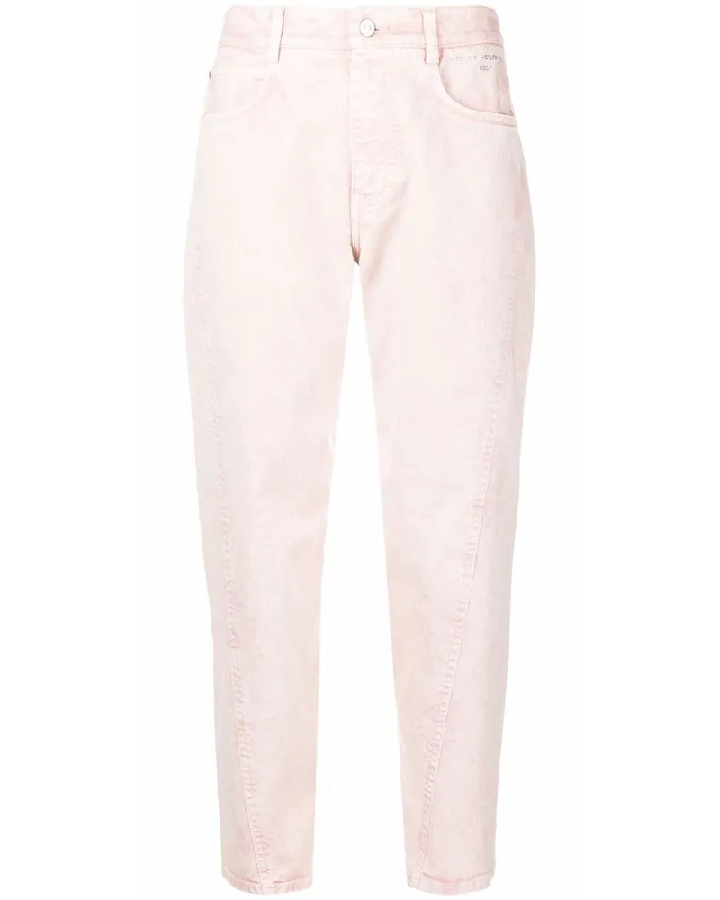 Stella McCartney Ausgeblichene Cropped-Jeans - Rosa Rosa