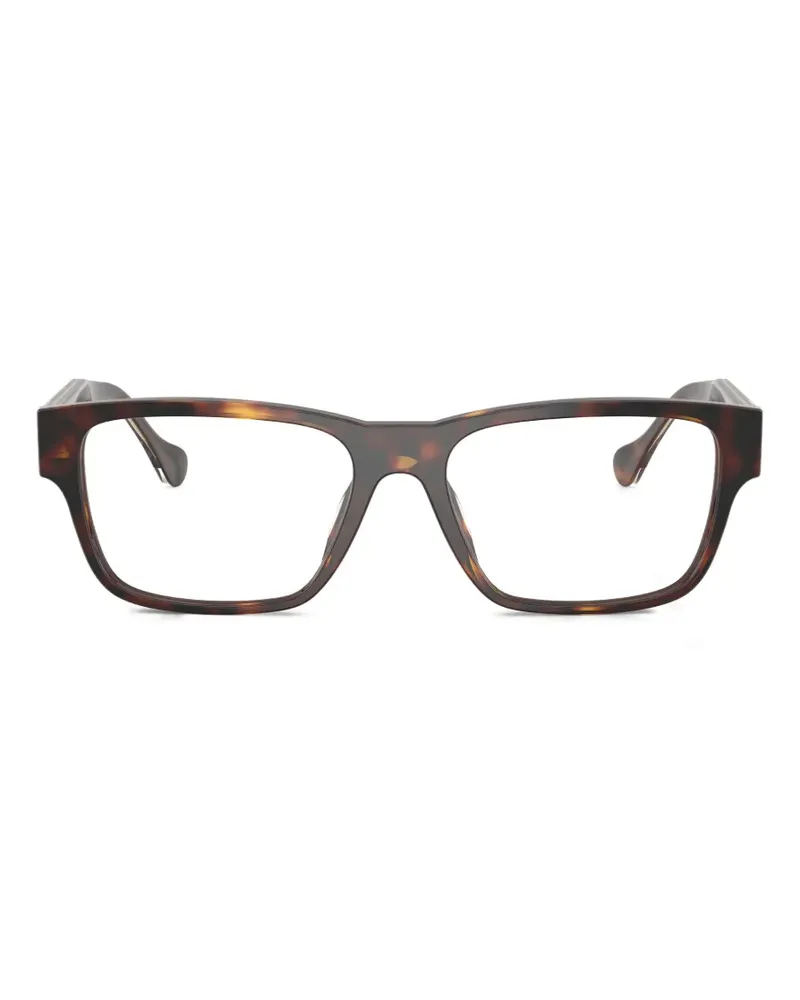 Versace Medusa Greca rectangle-frame glasses - Braun Braun