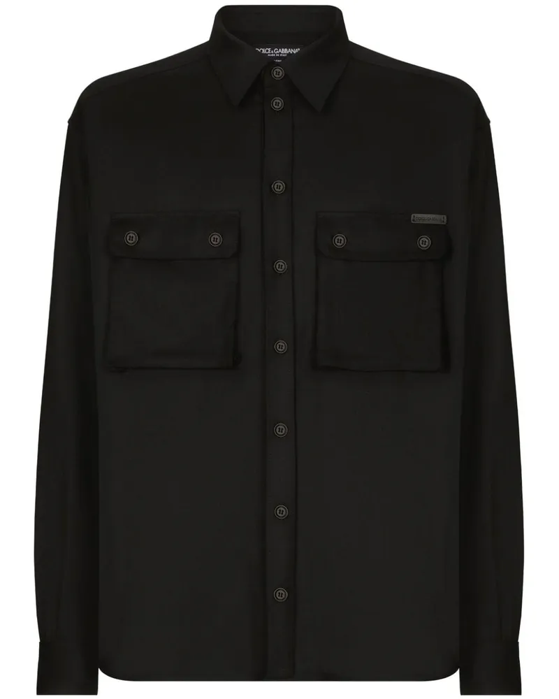 Dolce & Gabbana Hemd aus Wolle - Schwarz Schwarz