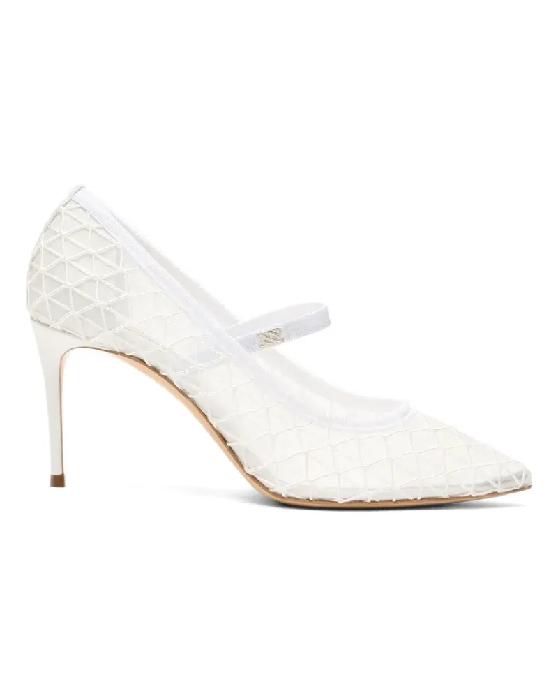 Casadei Julia mesh-upper heeled pumps - Weiß Weiß
