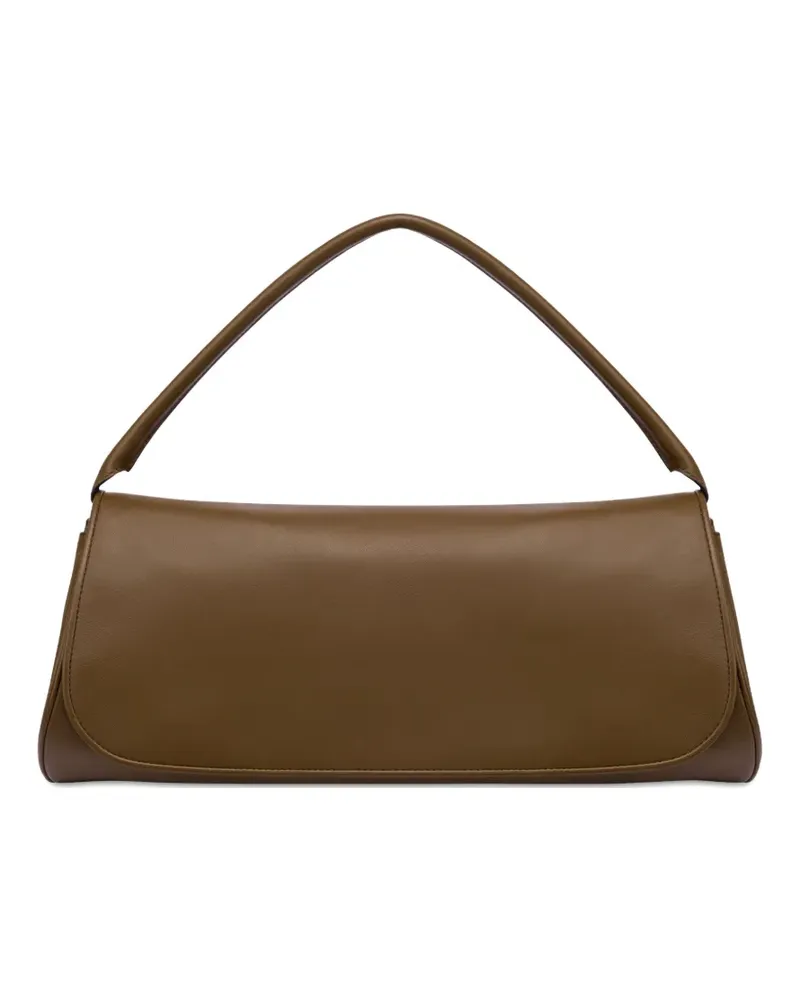 Alberta Ferretti Schultertasche aus Leder - Braun Braun