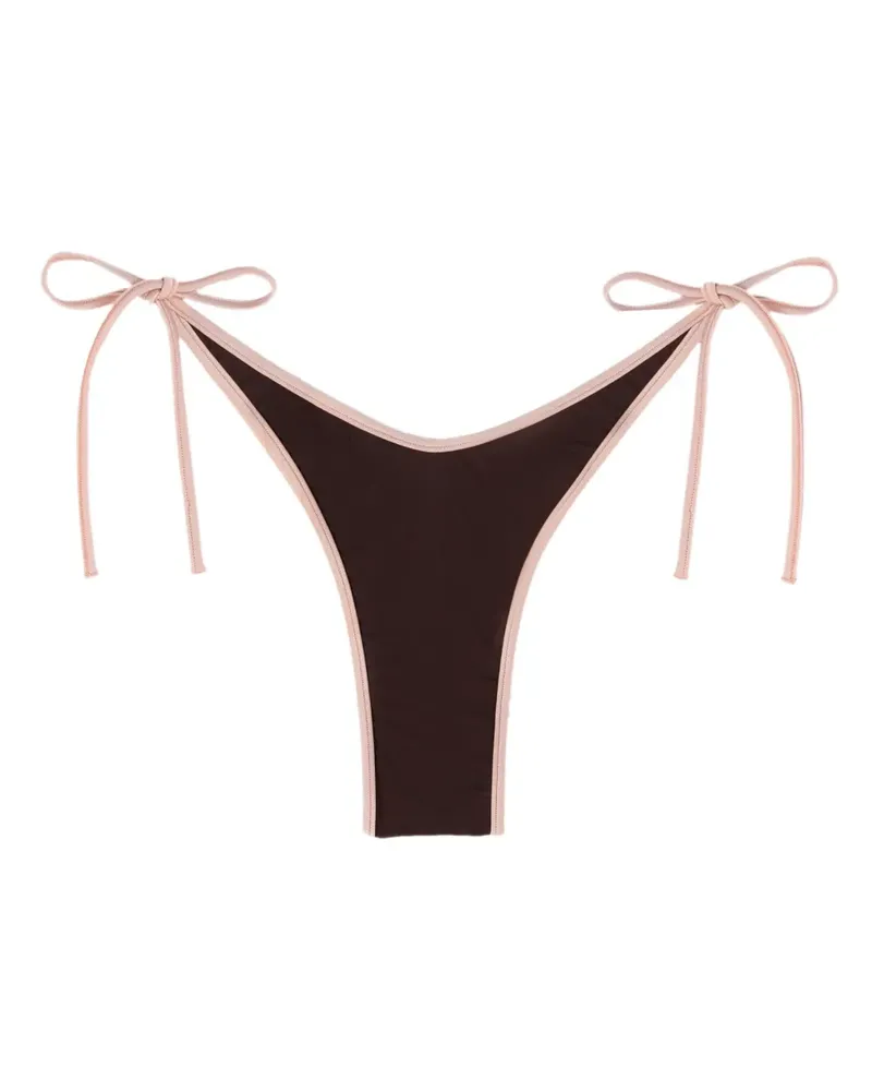 Palm Angels Bikinihöschen mit Kontrasteinfassung - Braun Braun