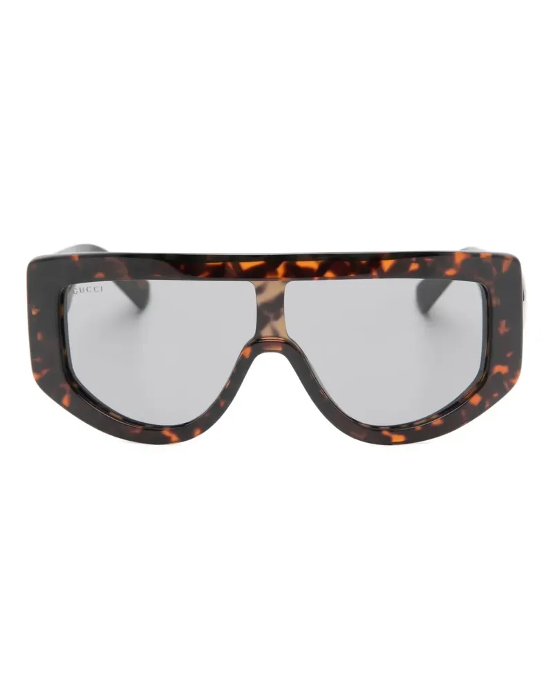 Gucci geometric-frame sunglasses - Braun Braun