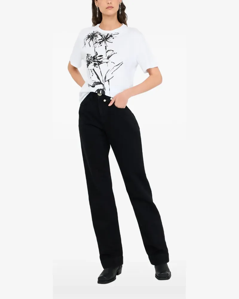 Liu Jo T-Shirt mit Blumen-Print - Weiß Weiß