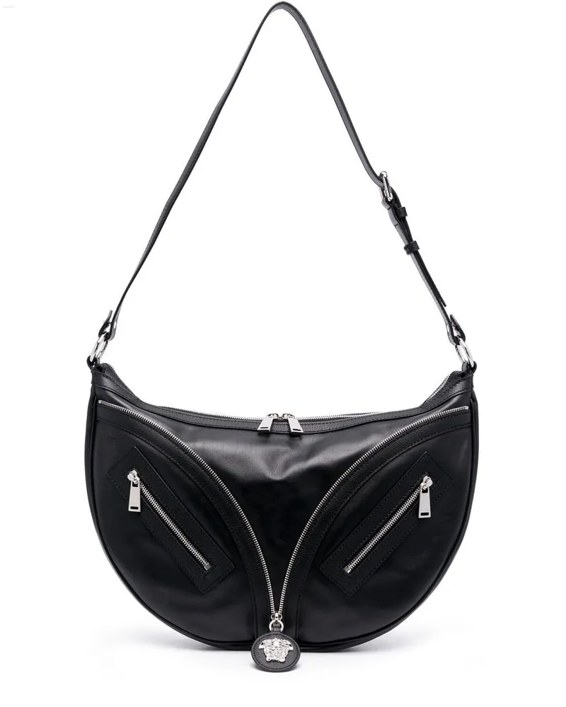 Versace Repeat Schultertasche - Schwarz Schwarz