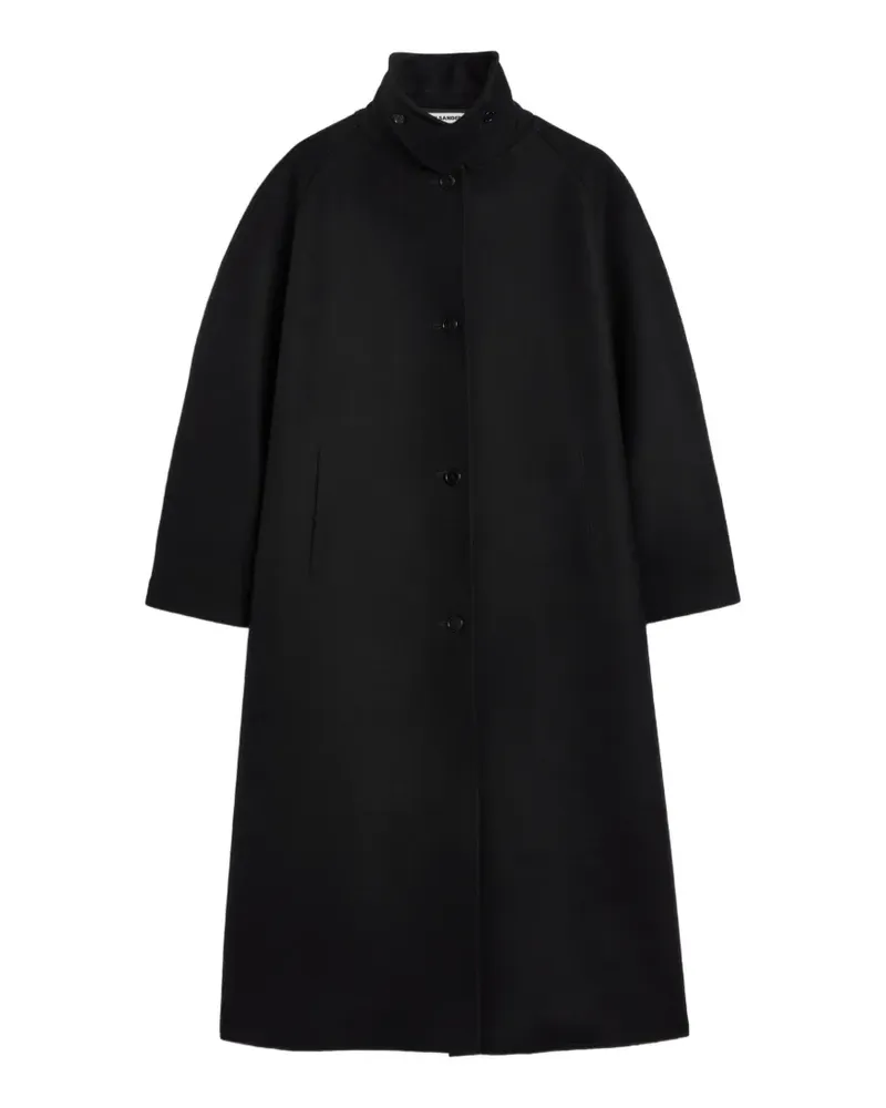 Jil Sander Mantel aus Wollfilz - Schwarz Schwarz