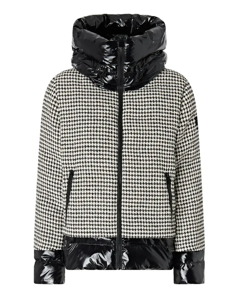 Pinko houndstooth-pattern padded jacket - Schwarz Schwarz