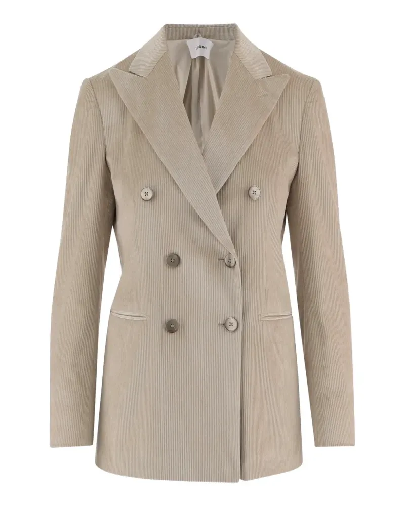 LARDINI double-breasted corduroy blazer - Nude Nude