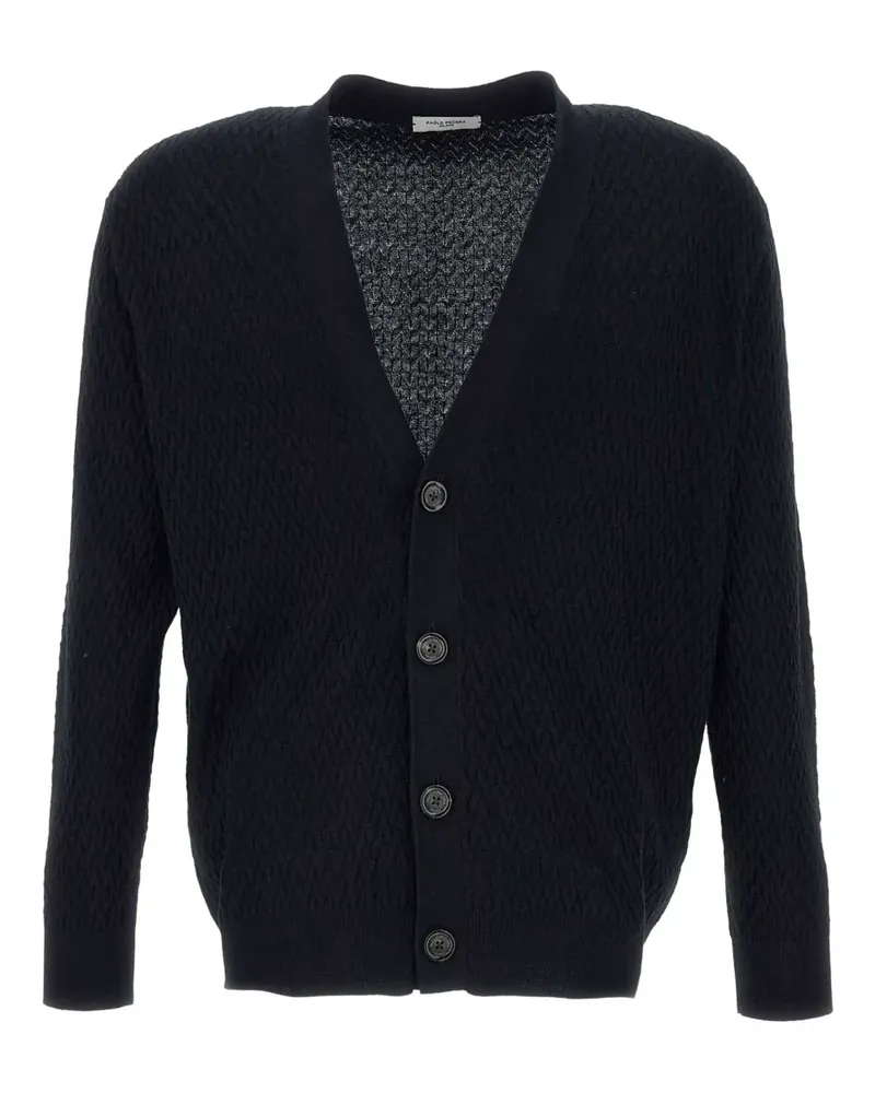 Paolo Pecora Milano Cardigan aus Baumwolle - Schwarz Schwarz