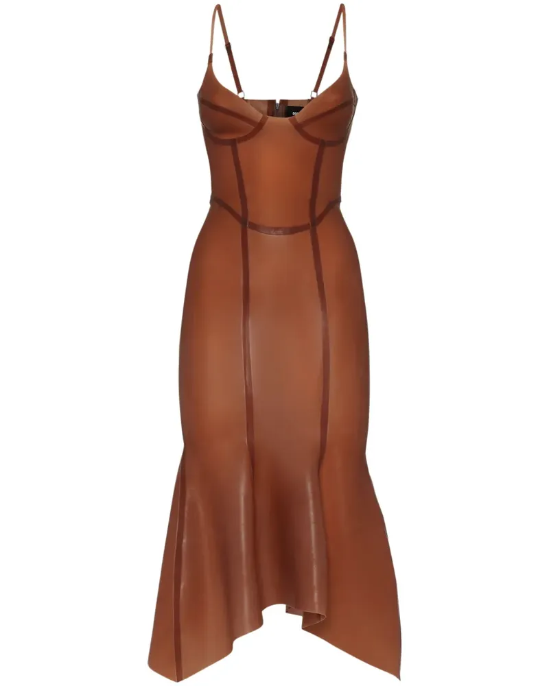 Dsquared2 Midikleid aus Latex - Rosa Rosa