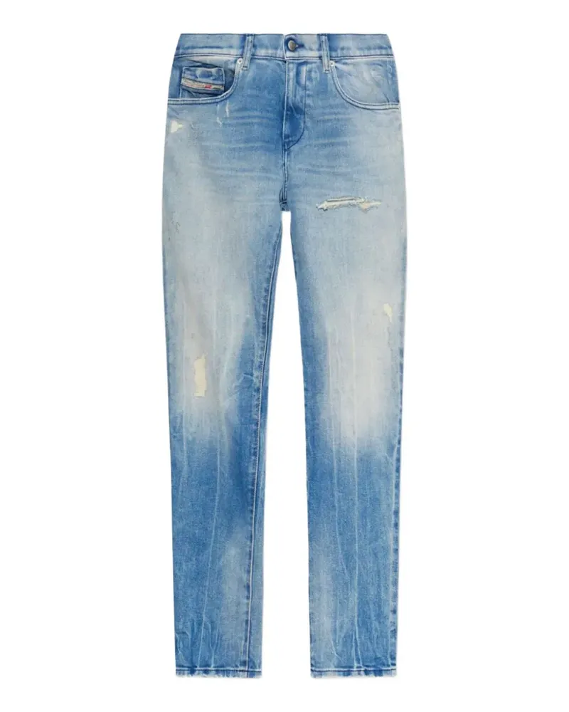 Diesel 2019 D-Strukt Jeans im Distressed-Look - Blau Blau