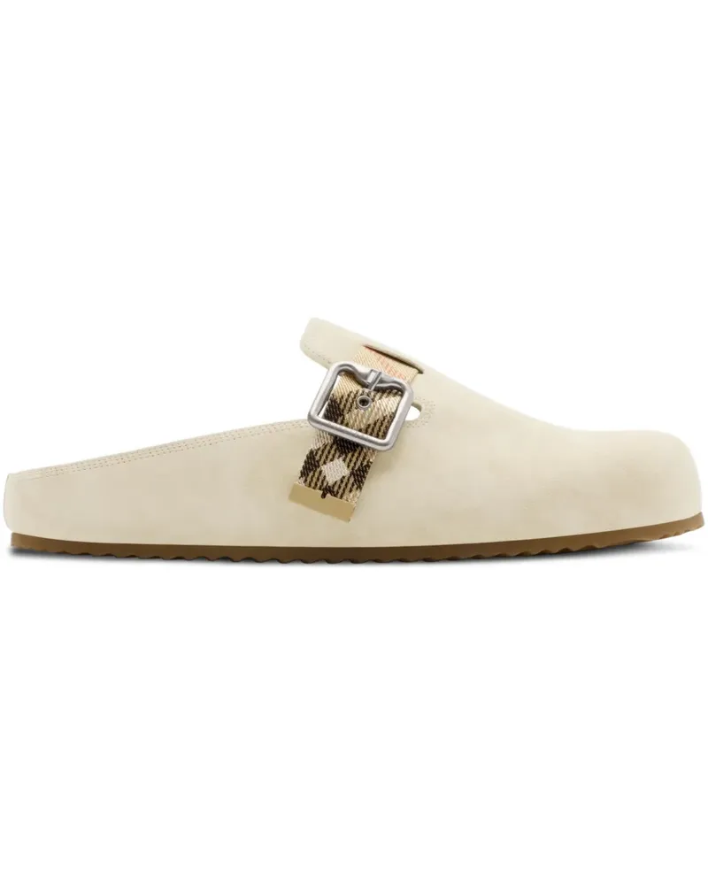 Burberry Urchin Clogs aus Wildleder - Nude Nude