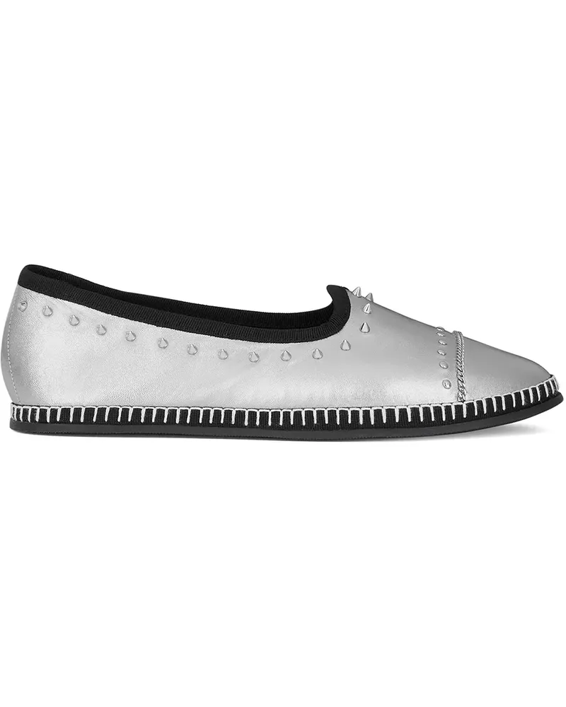Giuseppe Zanotti Loafer in Metallic-Optik - Grau Grau