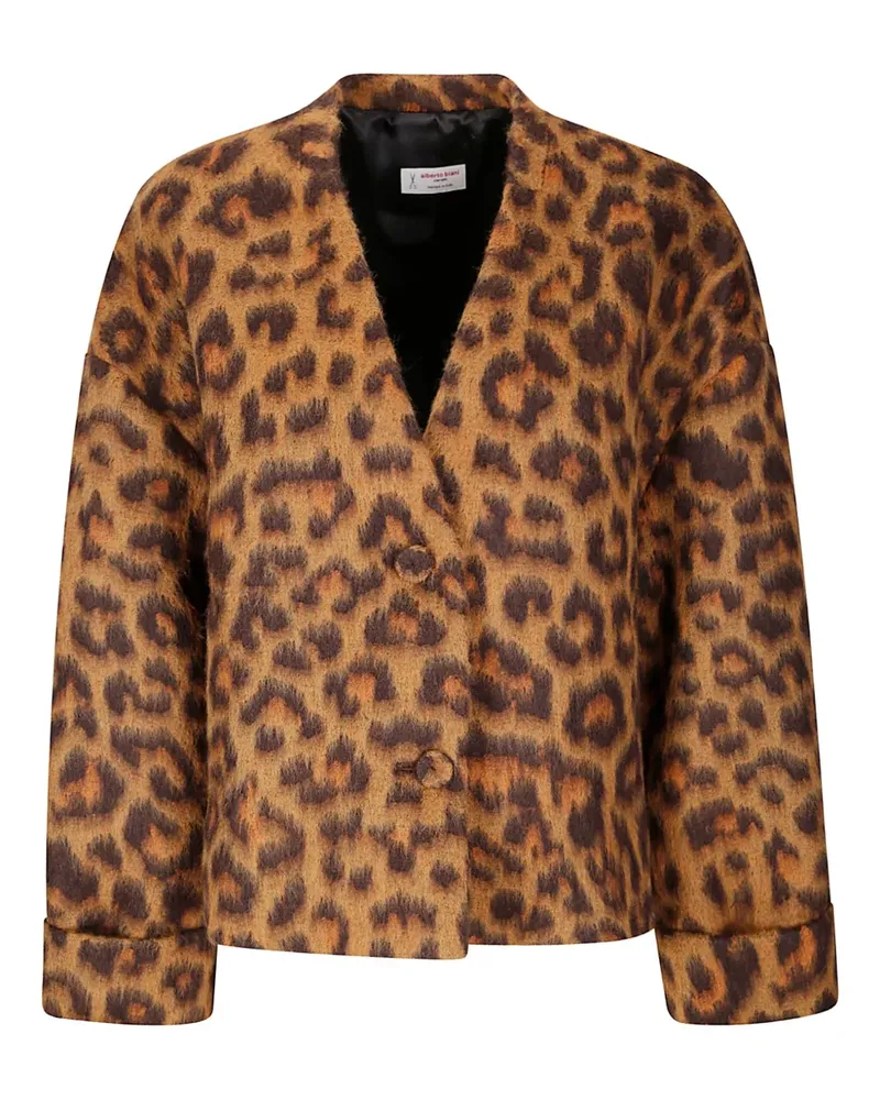 Alberto Biani Jacke mit Leoparden-Print - Braun Braun