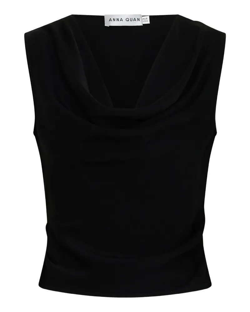 Anna Quan Spencer draped sleeveless top - Schwarz Schwarz