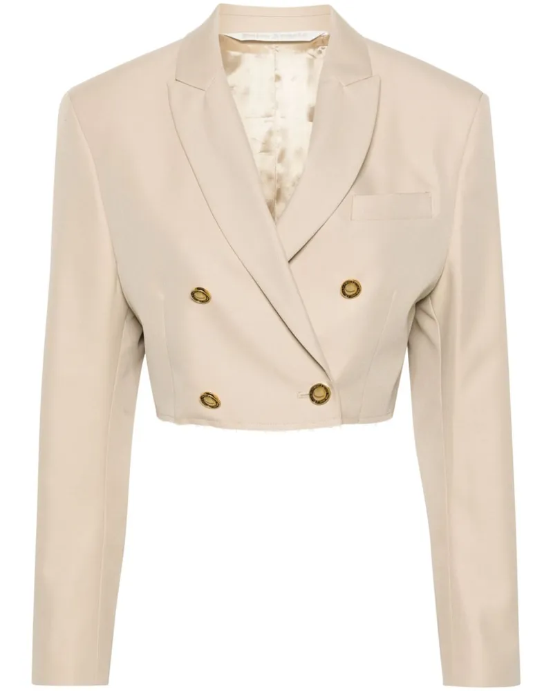 Palm Angels Doppelreihiger Cropped-Blazer - Nude Nude