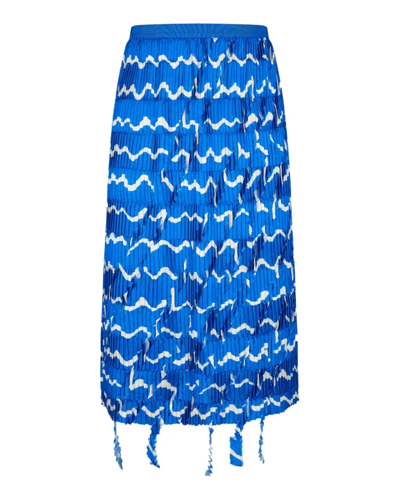 JNBY Faltenrock mit Fransen - Blau Blau