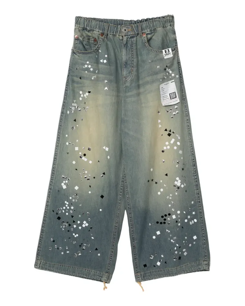 MIHARAYASUHIRO Verzierte Hose mit weitem Bein - Blau Blau