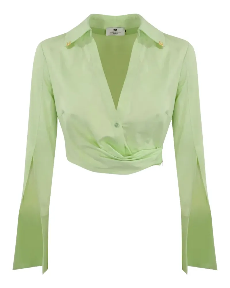 Elisabetta Franchi split-sleeve top - Grün Grün